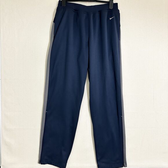 Nike Pants Mens Size Large Leg Zipper Blue Grey - Picture 1 of 9